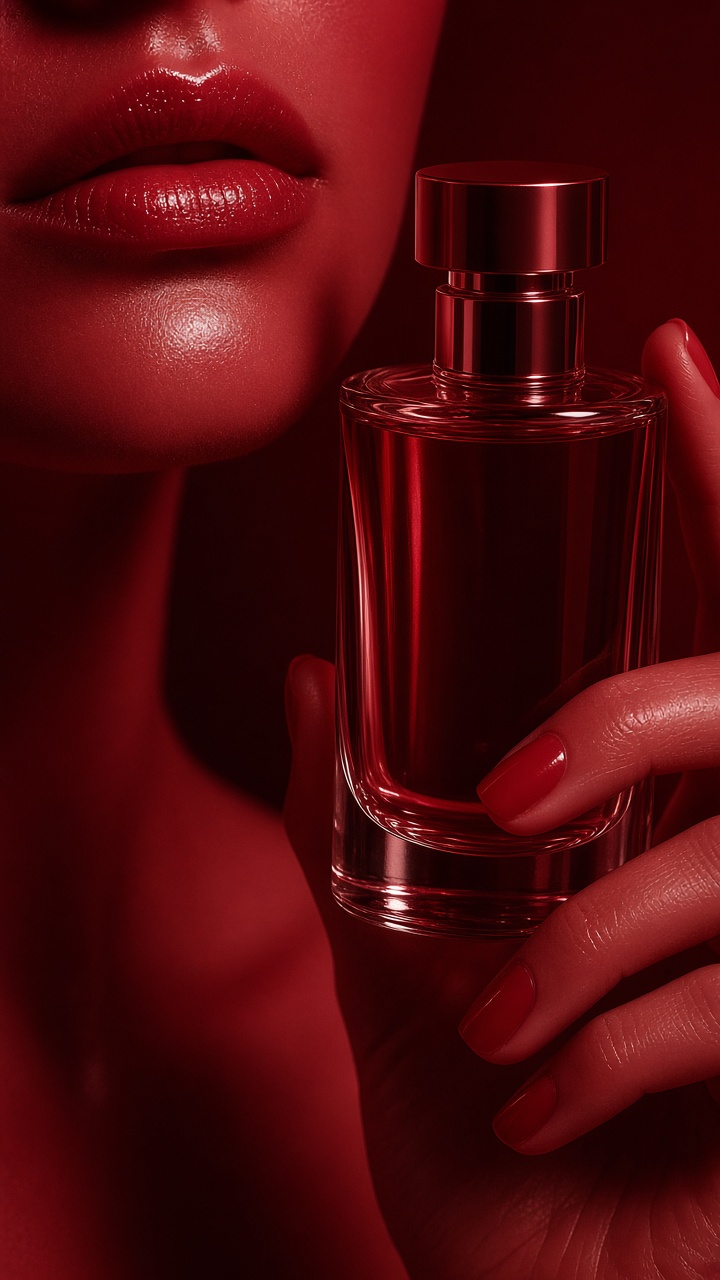 Beauty detail — fine fragrance campaign